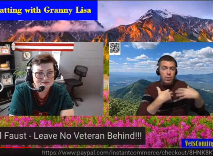 Daniel Faust, Leave No Veteran Behind, Vets Chatting with Granny Lisa, Granny Lisa Kraft